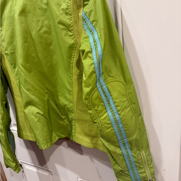Wilsons Leather Green Jacket with Blue Stripes - Picture 6 of 9